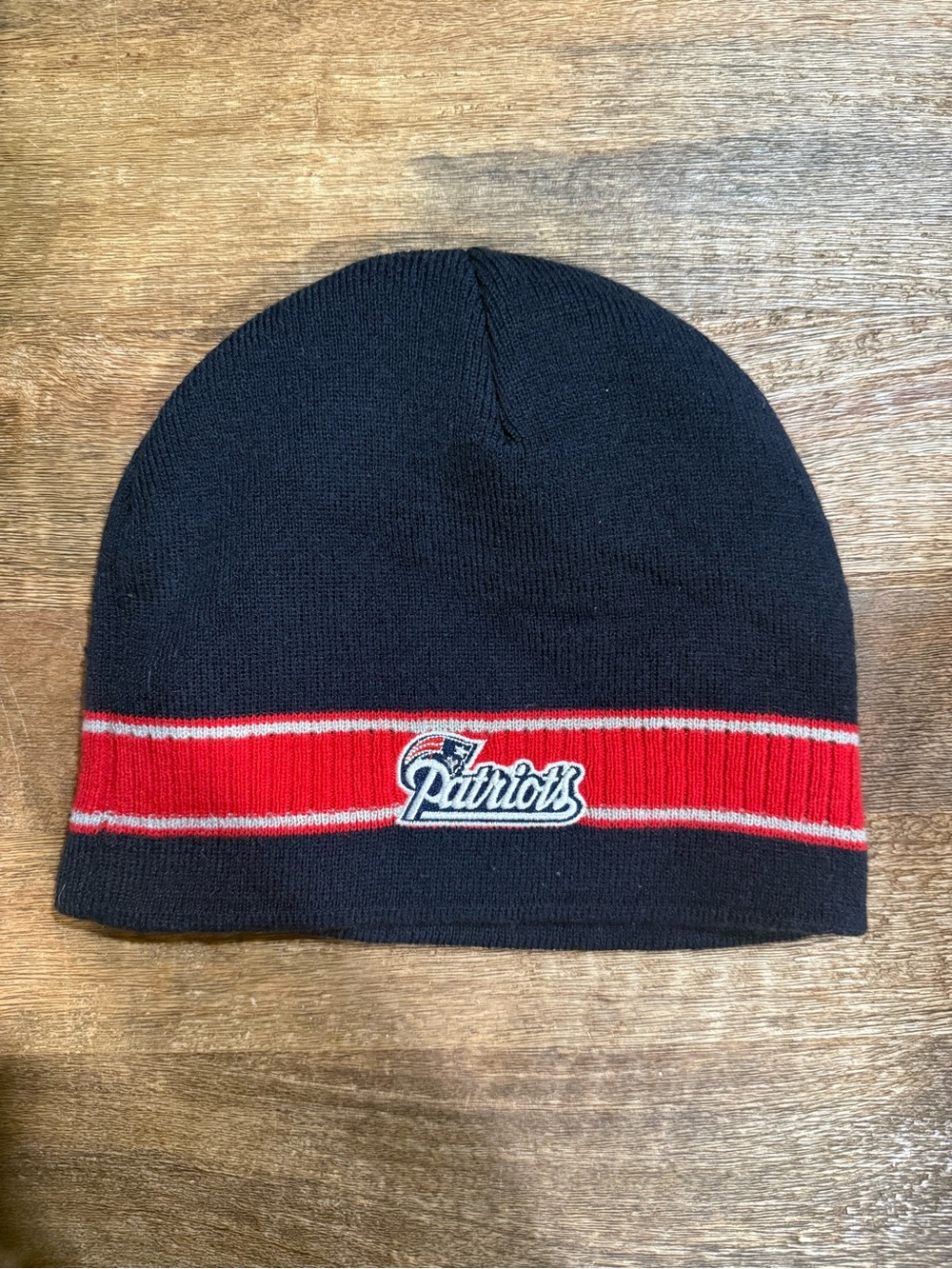 Patriots Knit Beanie - Black & Red -One size